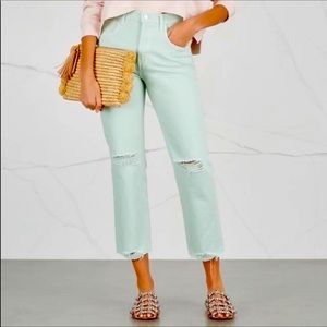 J Brand ankle crop distressed jeans 26 mint new